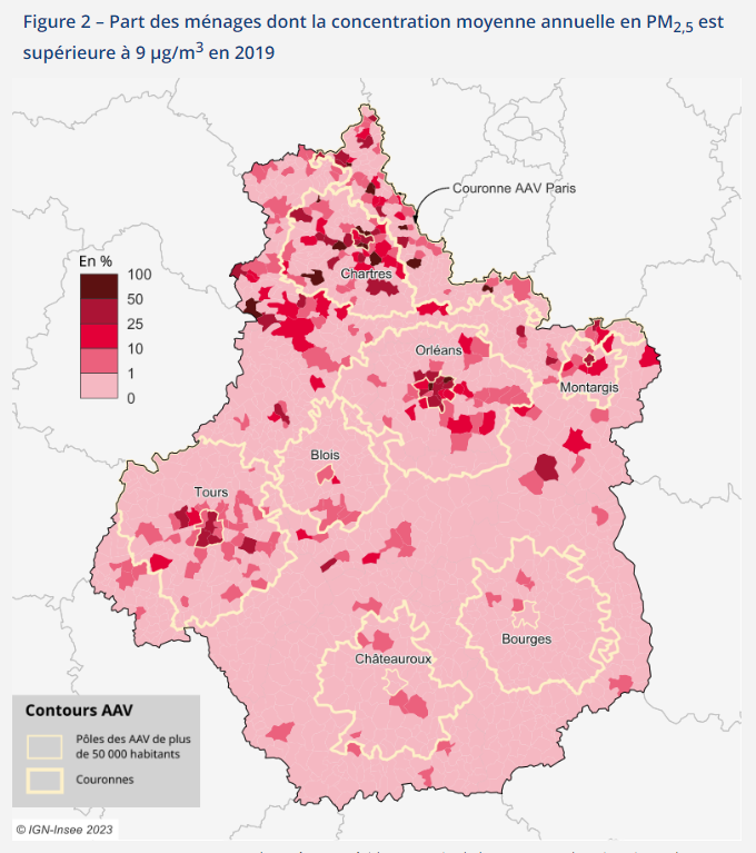 L’Insee publie les résultats de son étude sur l’exposition des ménages aux particules en suspension en région Centre – Val de Loire